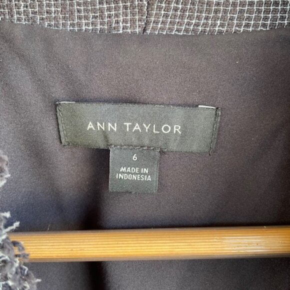 Ann Taylor black fringe jacket w/cropped sleeves - Picture 2 of 9